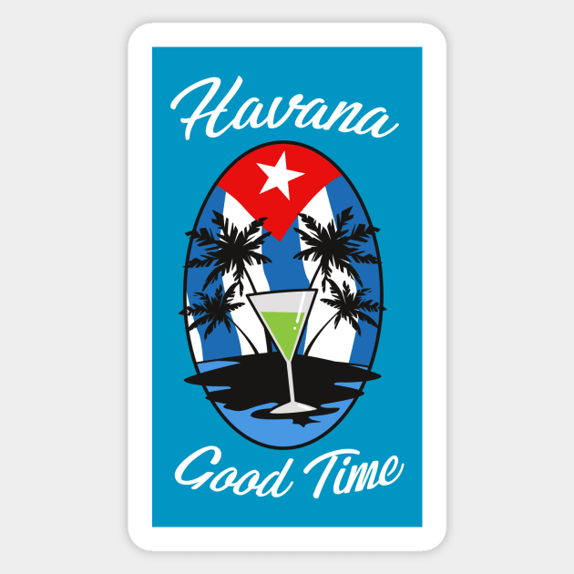 Havana Good Time Sticker by dumbshirts